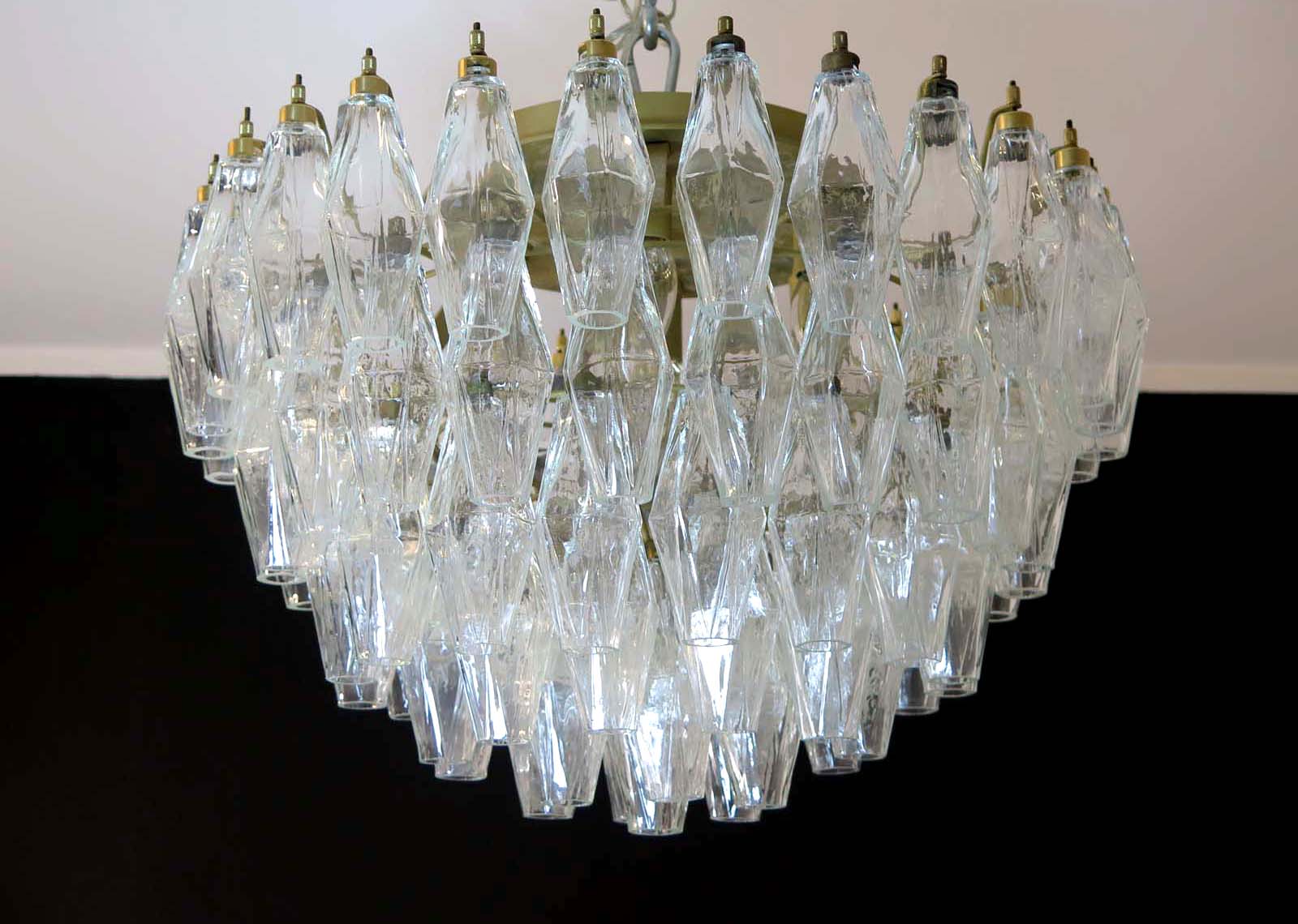 Murano Taklampe – 84 Klare Poliedriglass – Murano Classics