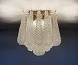 Murano Taklampe – 32 Klare Dråpeglass – detalj 2 – Murano Classics