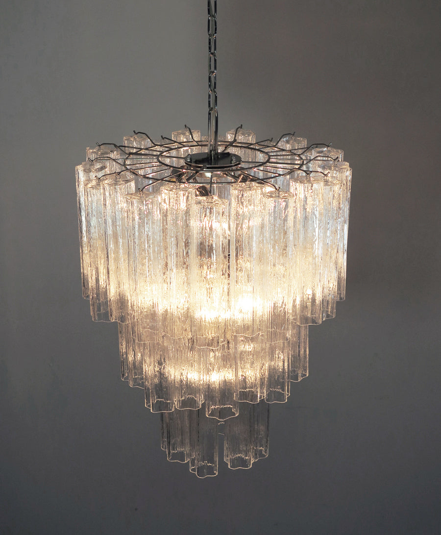 Murano Lysekrone – 48 Klare Glassrør – detalj 9 – Murano Classics