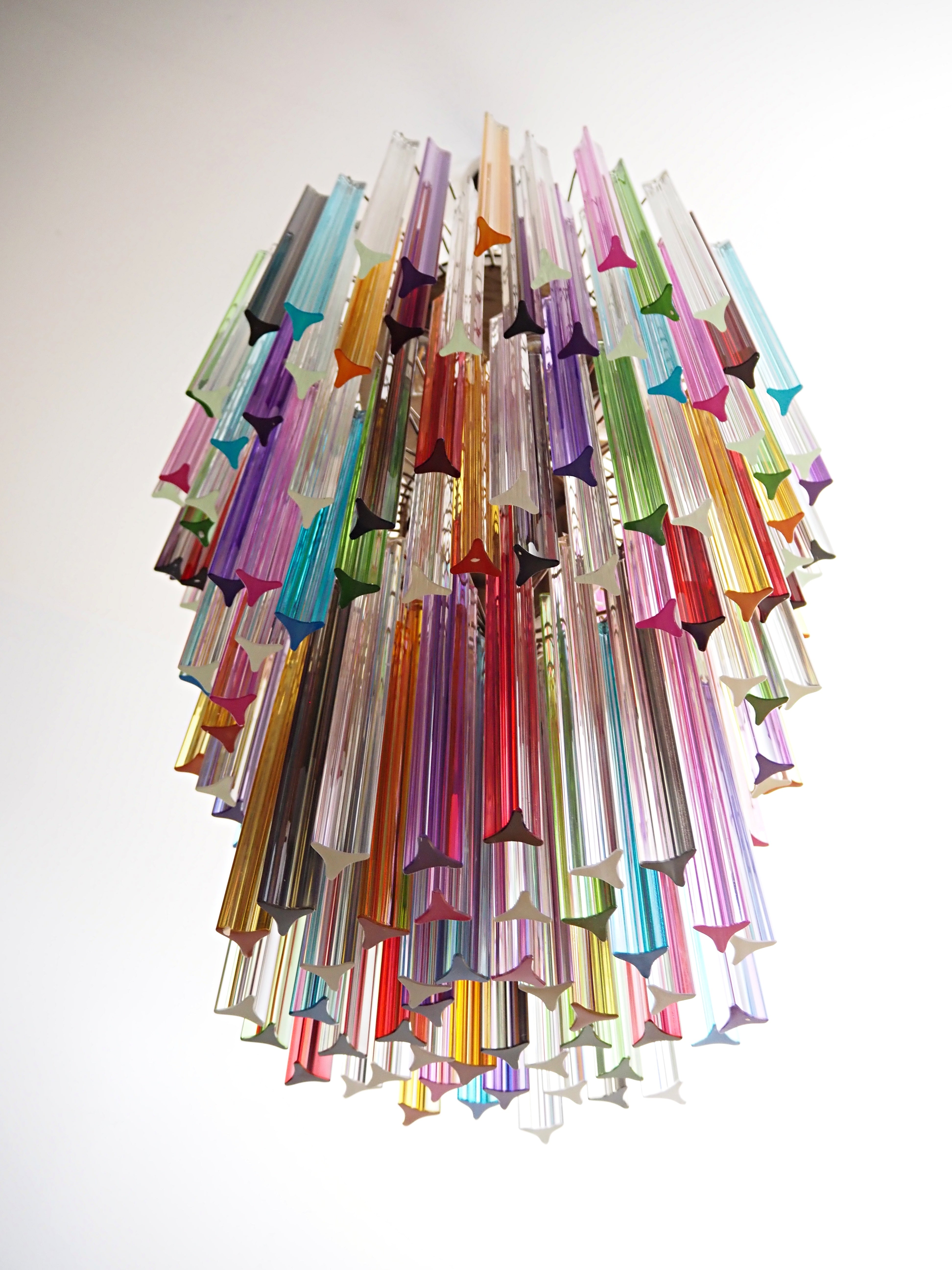 Murano Lysekrone – 187 Multifargede Prismeglass – detalj 4 – Murano Classics