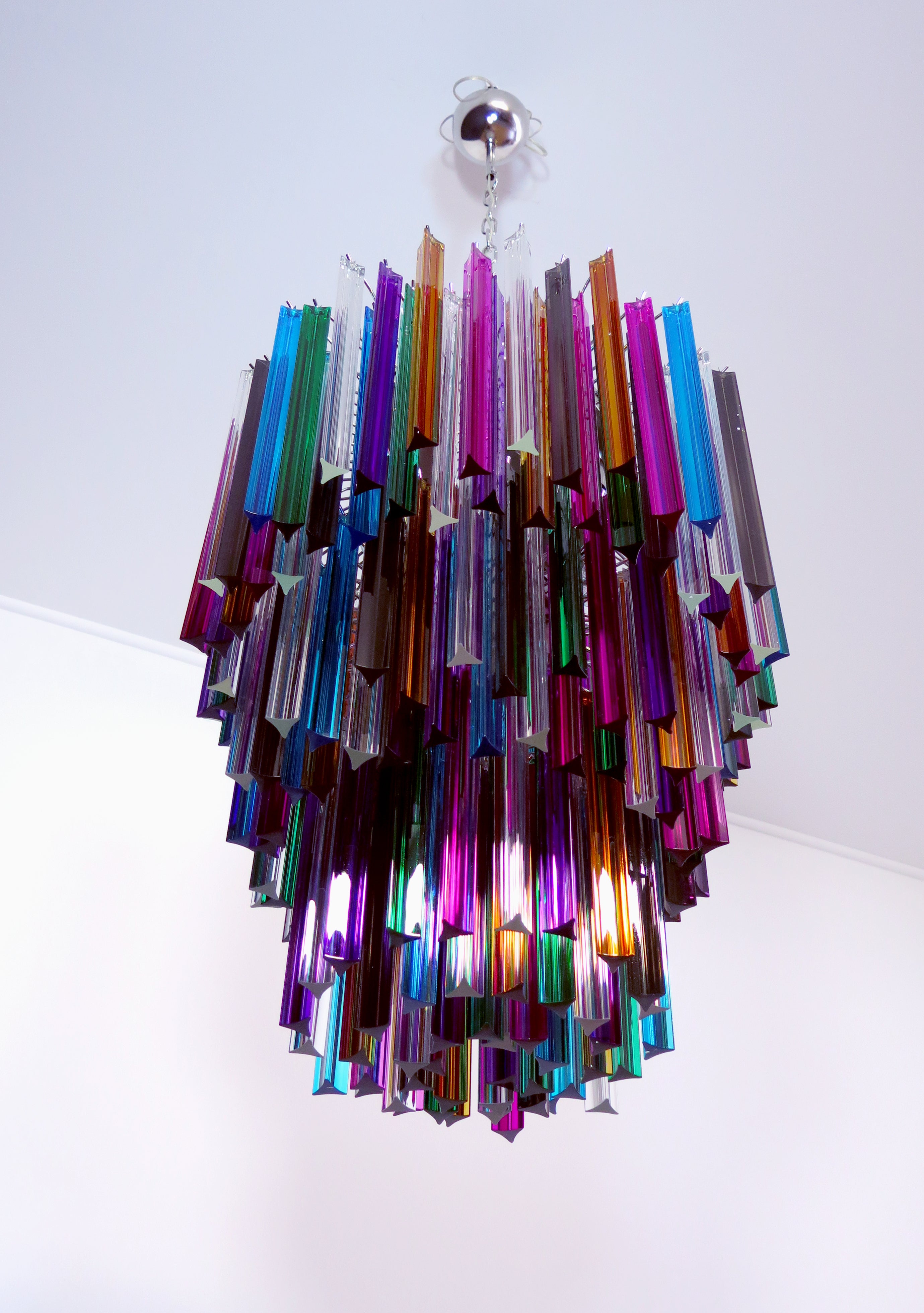 Murano Lysekrone – 187 Multifargede Prismeglass – detalj 6 – Murano Classics