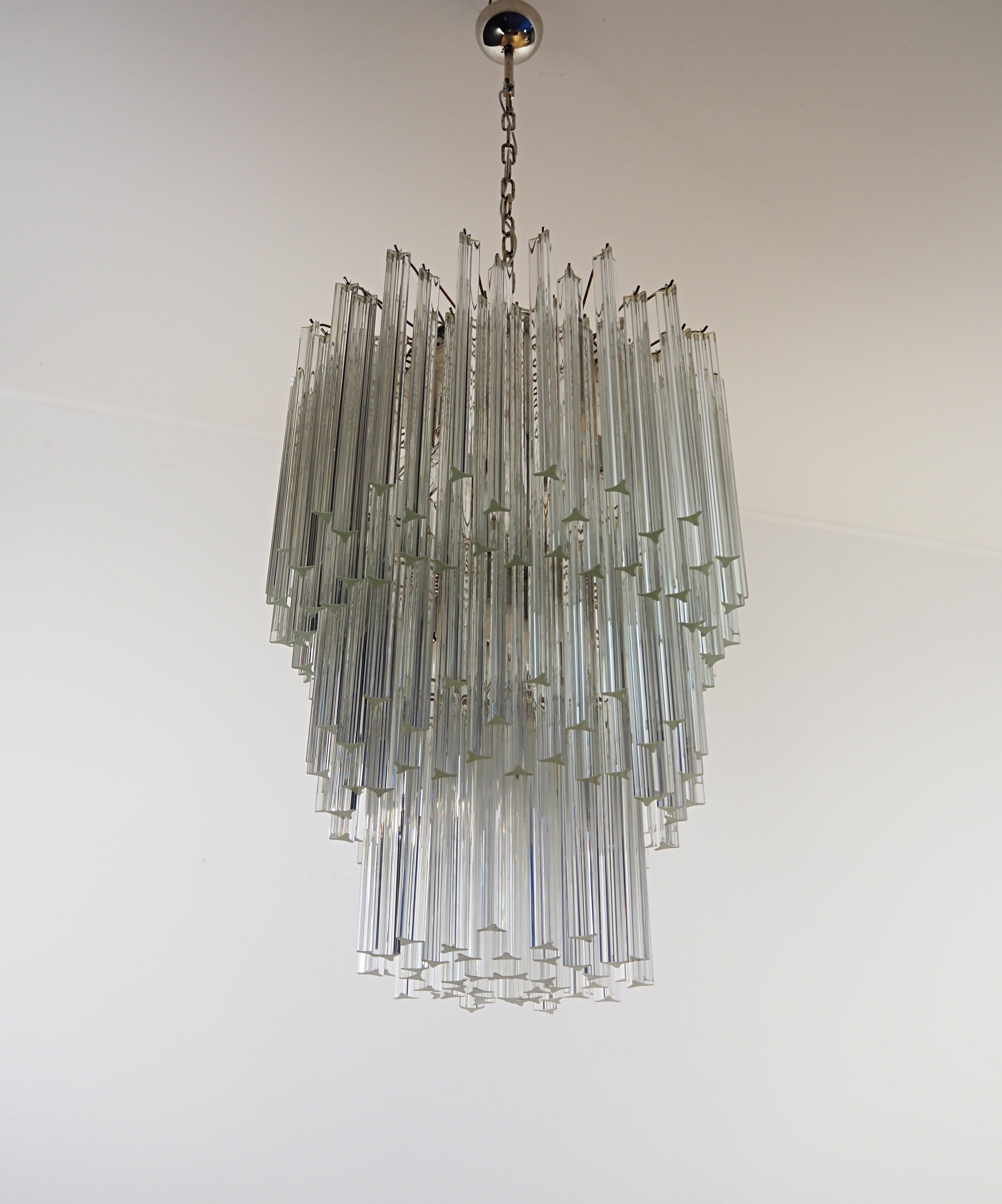 Murano Lysekrone – 187 Klare Prismeglass – Murano Classics
