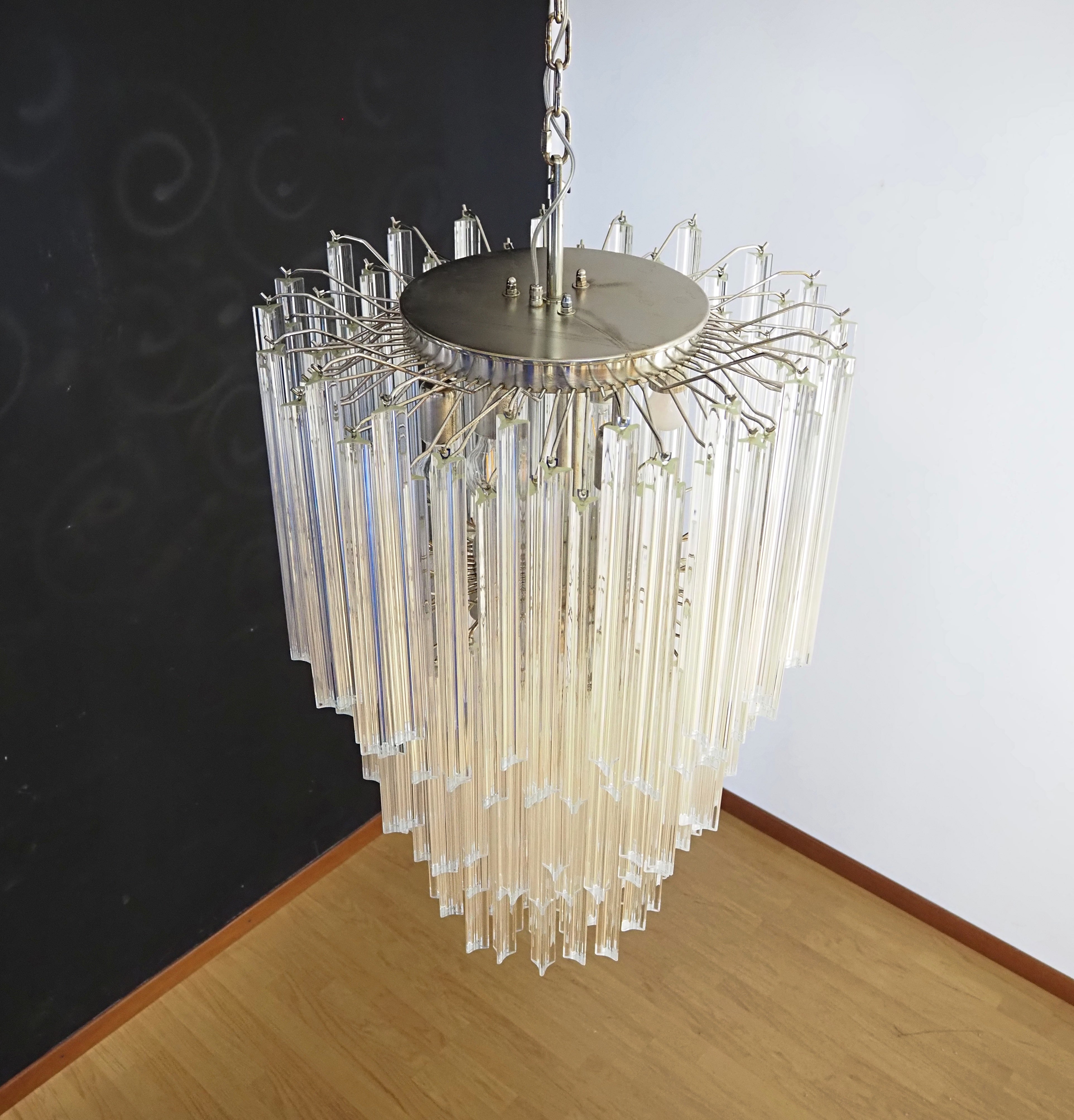 Murano Lysekrone – 187 Klare Prismeglass – detalj 6 – Murano Classics