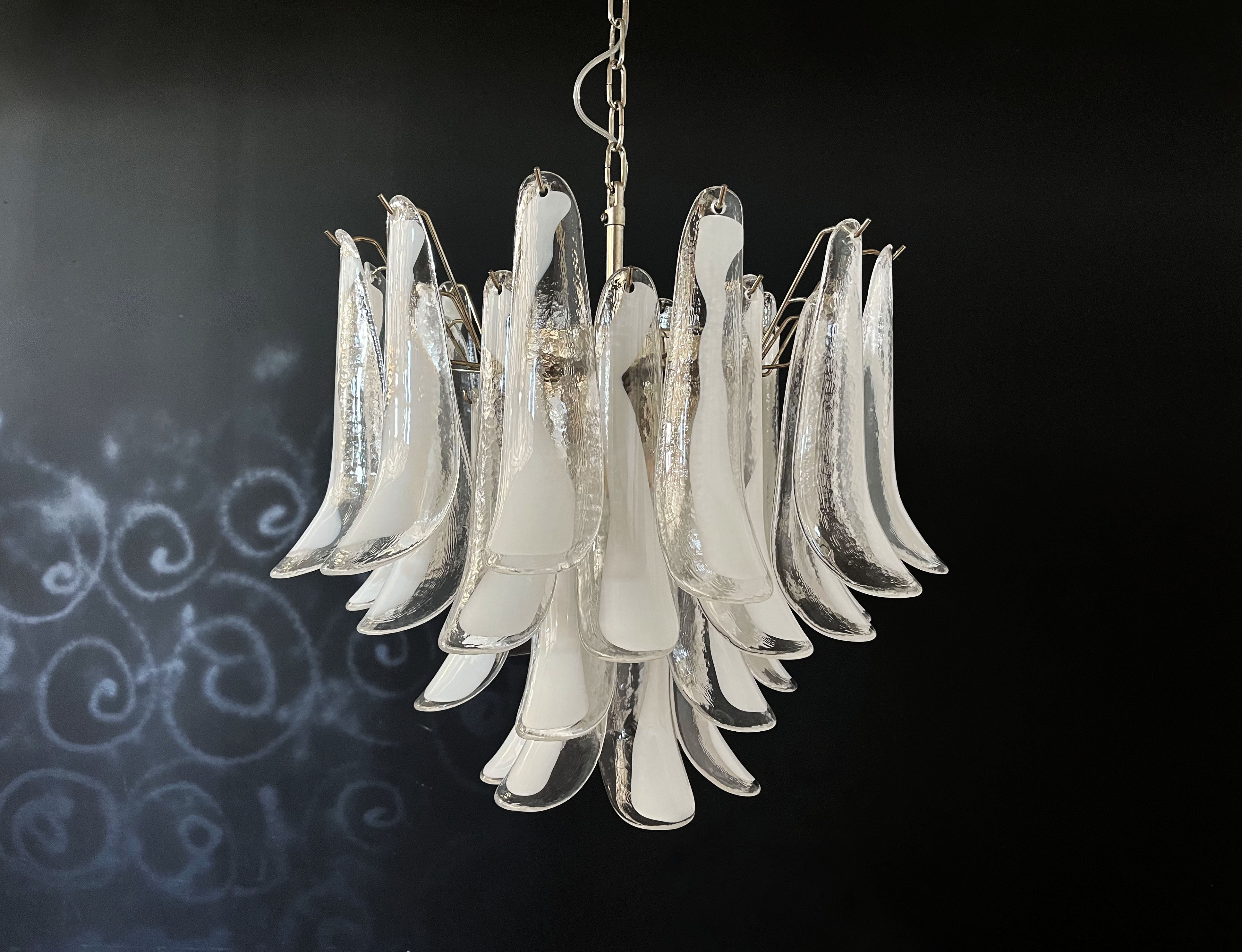 Murano Lysekrone – 36 Klare Konglebladglass – detalj 6 – Murano Classics