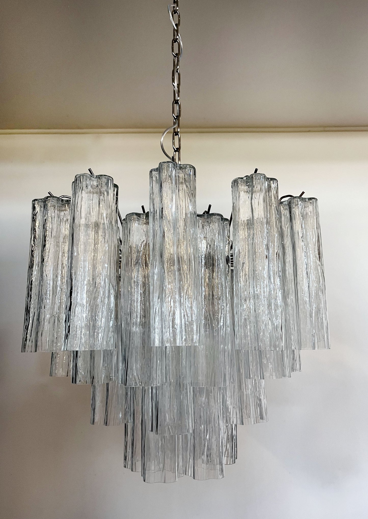 Murano Chandelier | 36 Clear Glass Tubes