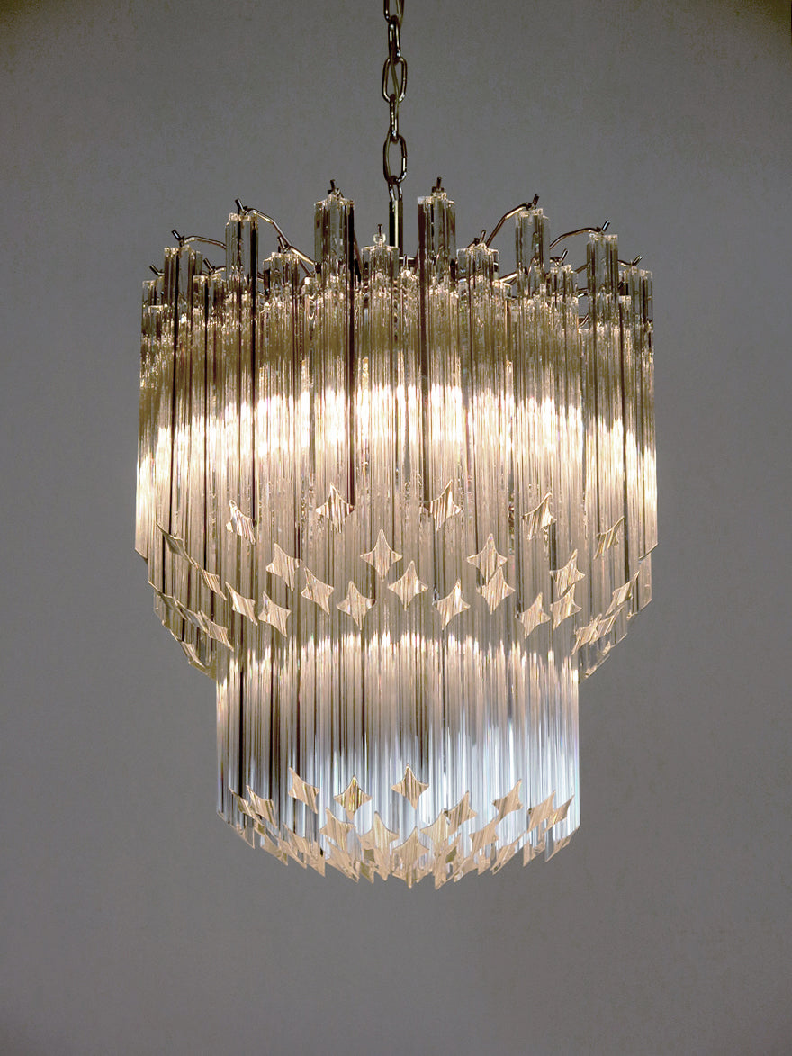 Murano Lysekrone – 107 Klare Prismeglass – detalj 4 – Murano Classics