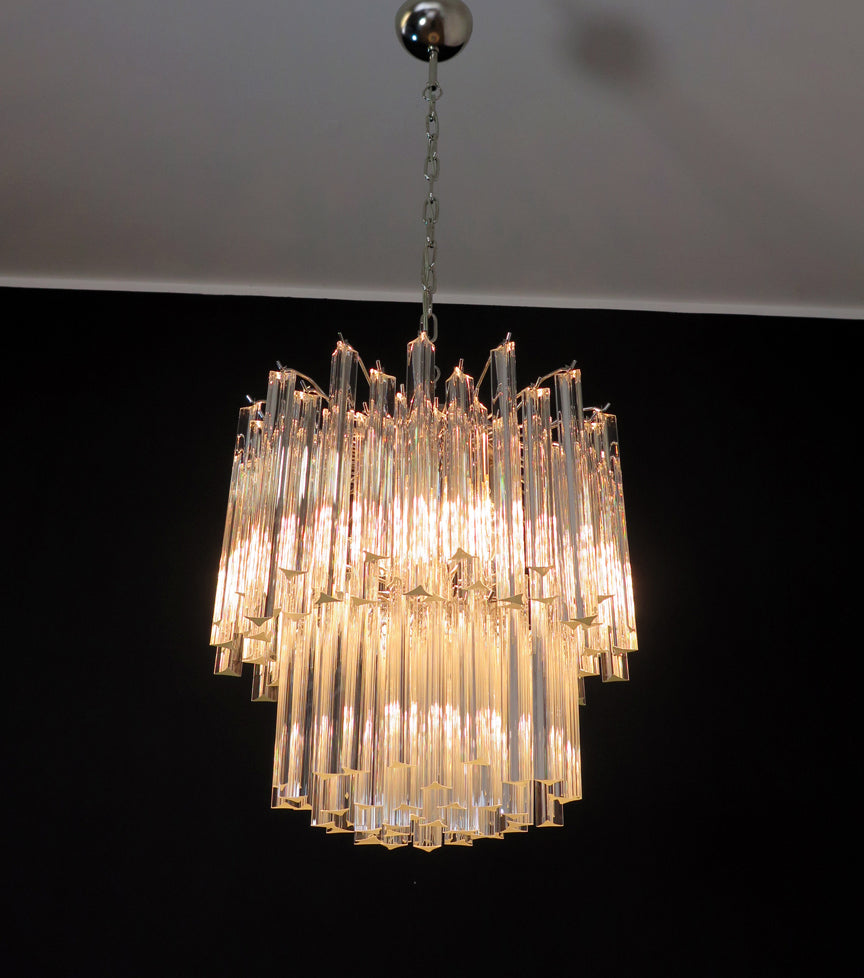 Murano Lysekrone – 107 Klare Prismeglass – Murano Classics