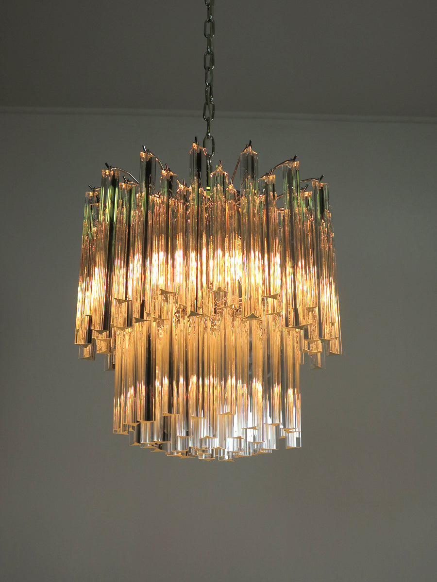 Murano Lysekrone – 107 Klare Prismeglass – detalj 2 – Murano Classics