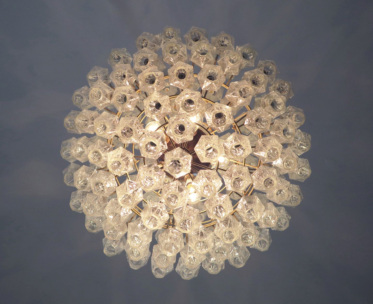 Murano Chandelier | 140 Clear polyhedral glass