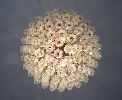 Murano Chandelier | 140 Clear polyhedral glass