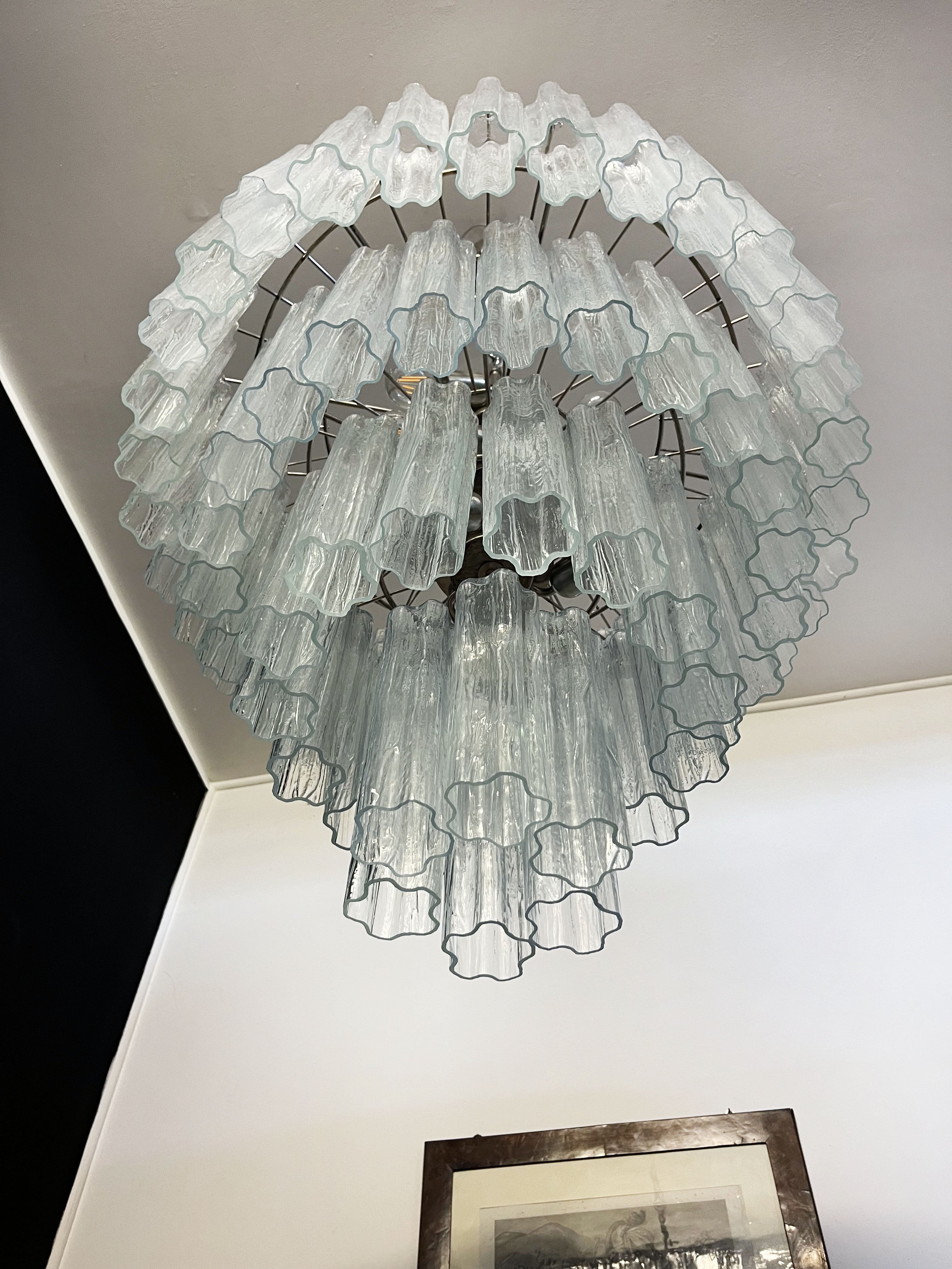 Murano Lysekrone – 78 Klare Glassrør – detalj 8 – Murano Classics