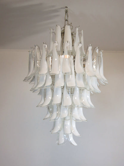 Murano Chandelier | 85 Clear cone leaf glasses