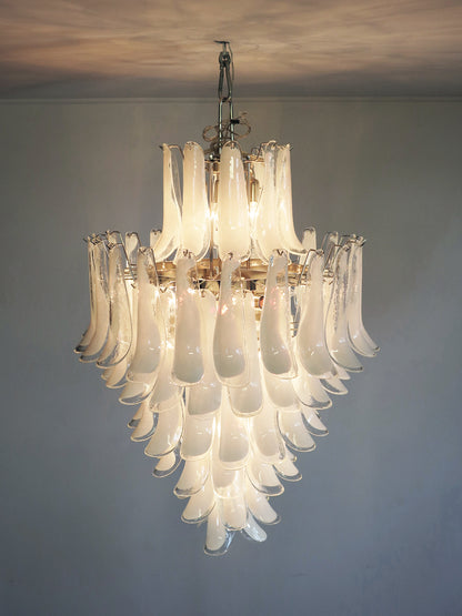 Murano Chandelier | 85 Clear cone leaf glasses