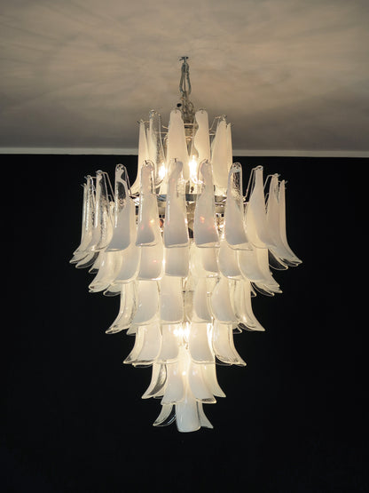 Murano Chandelier | 85 Clear cone leaf glasses