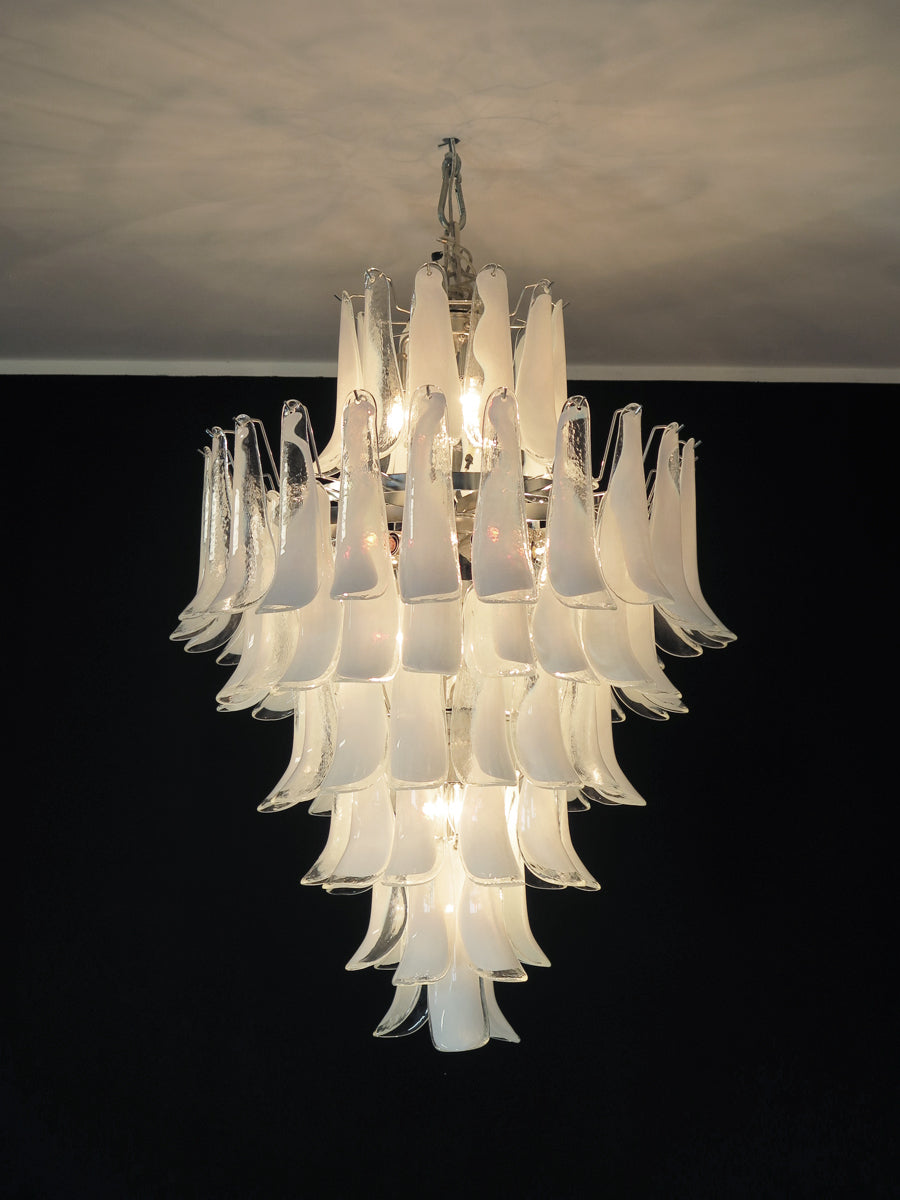 Murano Lysekrone – 85 Klare Konglebladglass – detalj 5 – Murano Classics