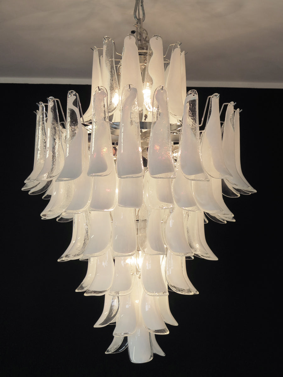 Murano Lysekrone – 85 Klare Konglebladglass – detalj 6 – Murano Classics