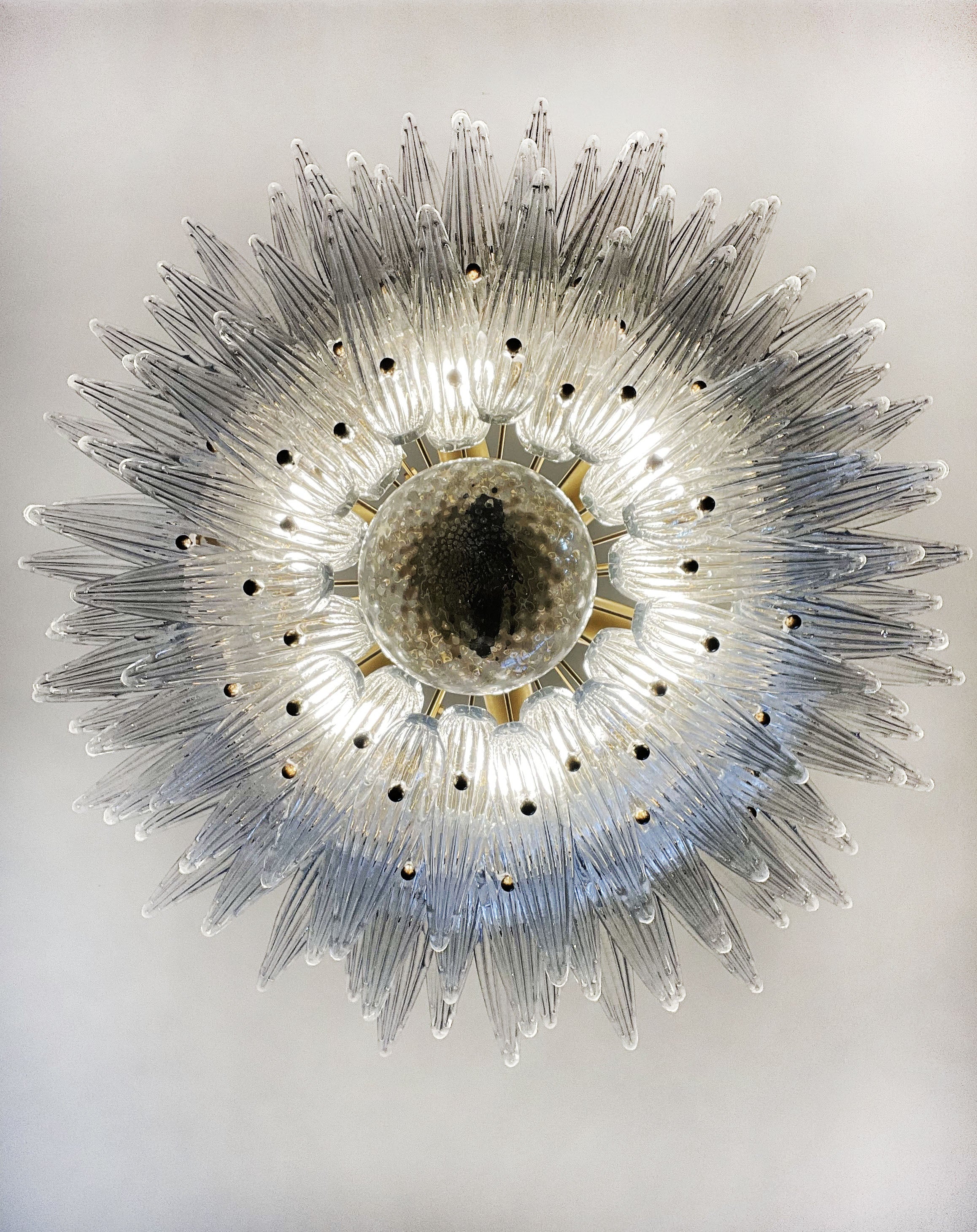 Murano Lysekrone – 104 Klare Palmeglass – detalj 10 – Murano Classics