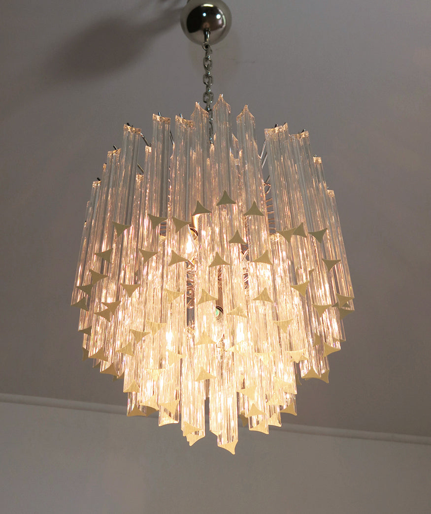 Murano Lysekrone – 92 Klare Prismeglass – detalj 7 – Murano Classics