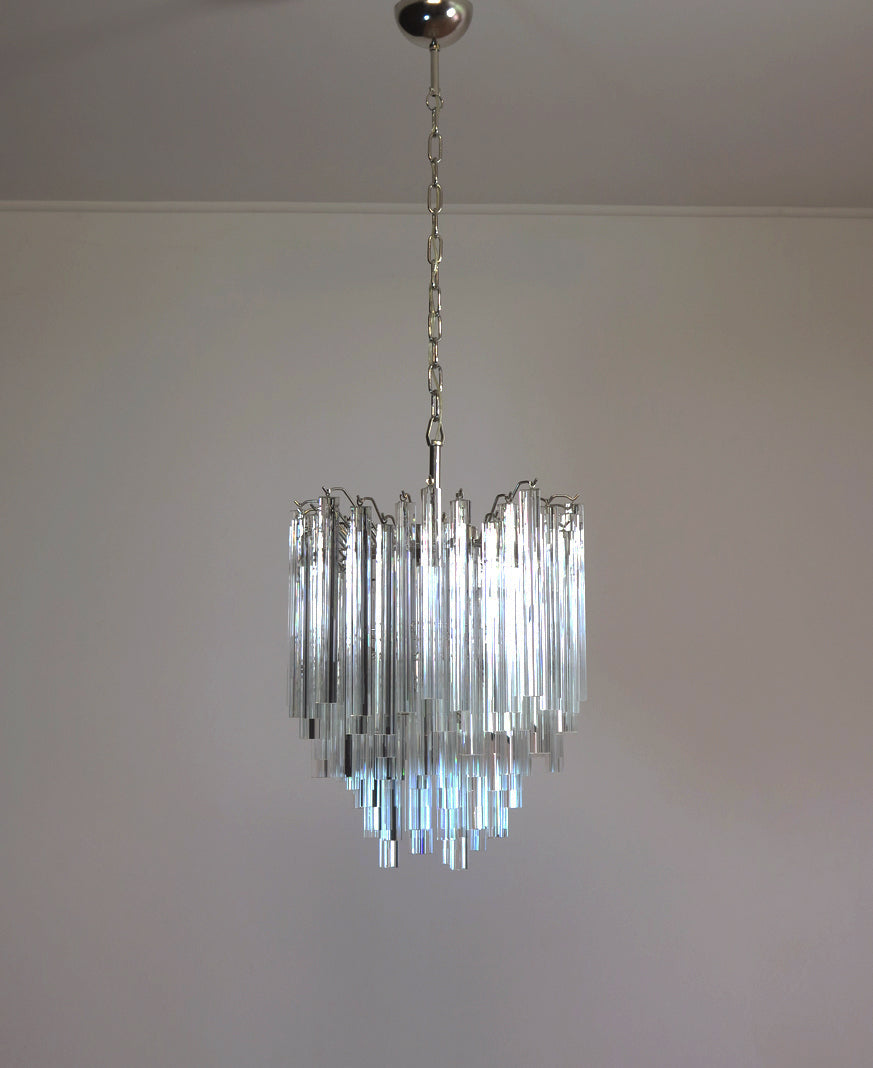 Murano Lysekrone – 92 Klare Prismeglass – Murano Classics