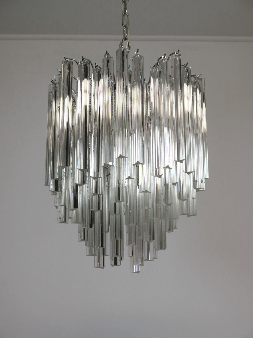 Murano Lysekrone – 92 Klare Prismeglass – detalj 2 – Murano Classics