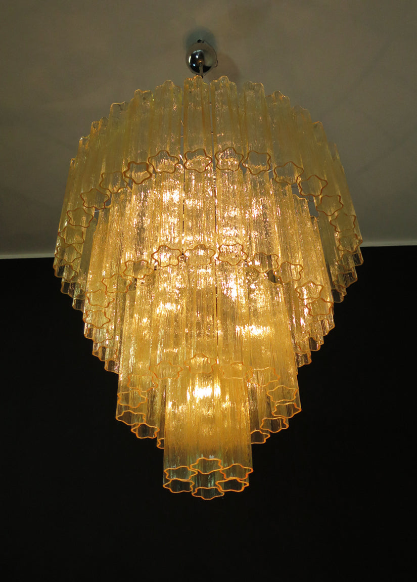 Murano Lysekrone – 78 Gule Glassrør – detalj 11 – Murano Classics