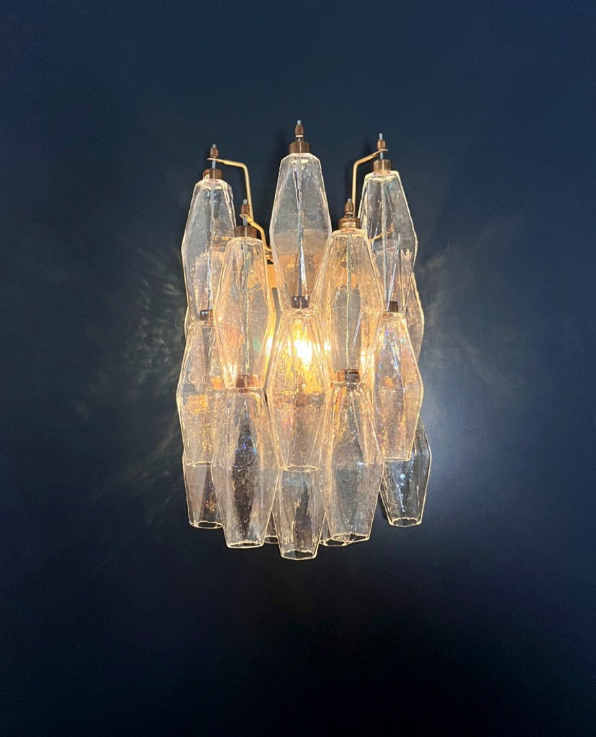 Murano Vegglampe – 16 Iris Poliedriglass – 2 stk – detalj 6 – Murano Classics