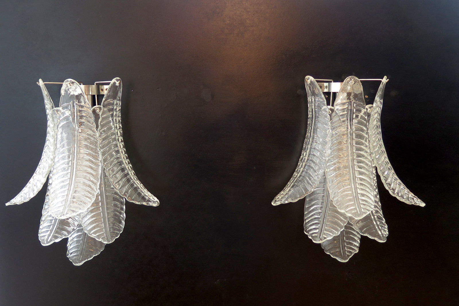 Murano Vegglampe – 6 Klare Felciglass – 2 stk – detalj 4 – Murano Classics