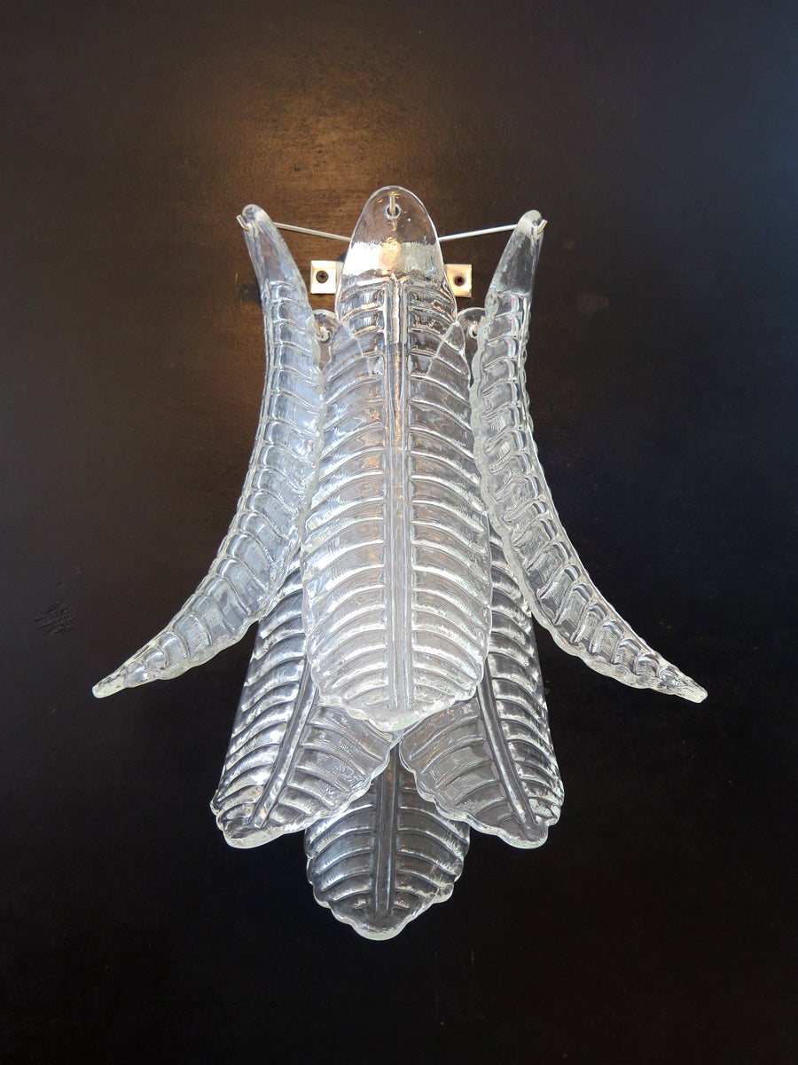 Murano Vegglampe – 6 Klare Felciglass – 2 stk – Murano Classics