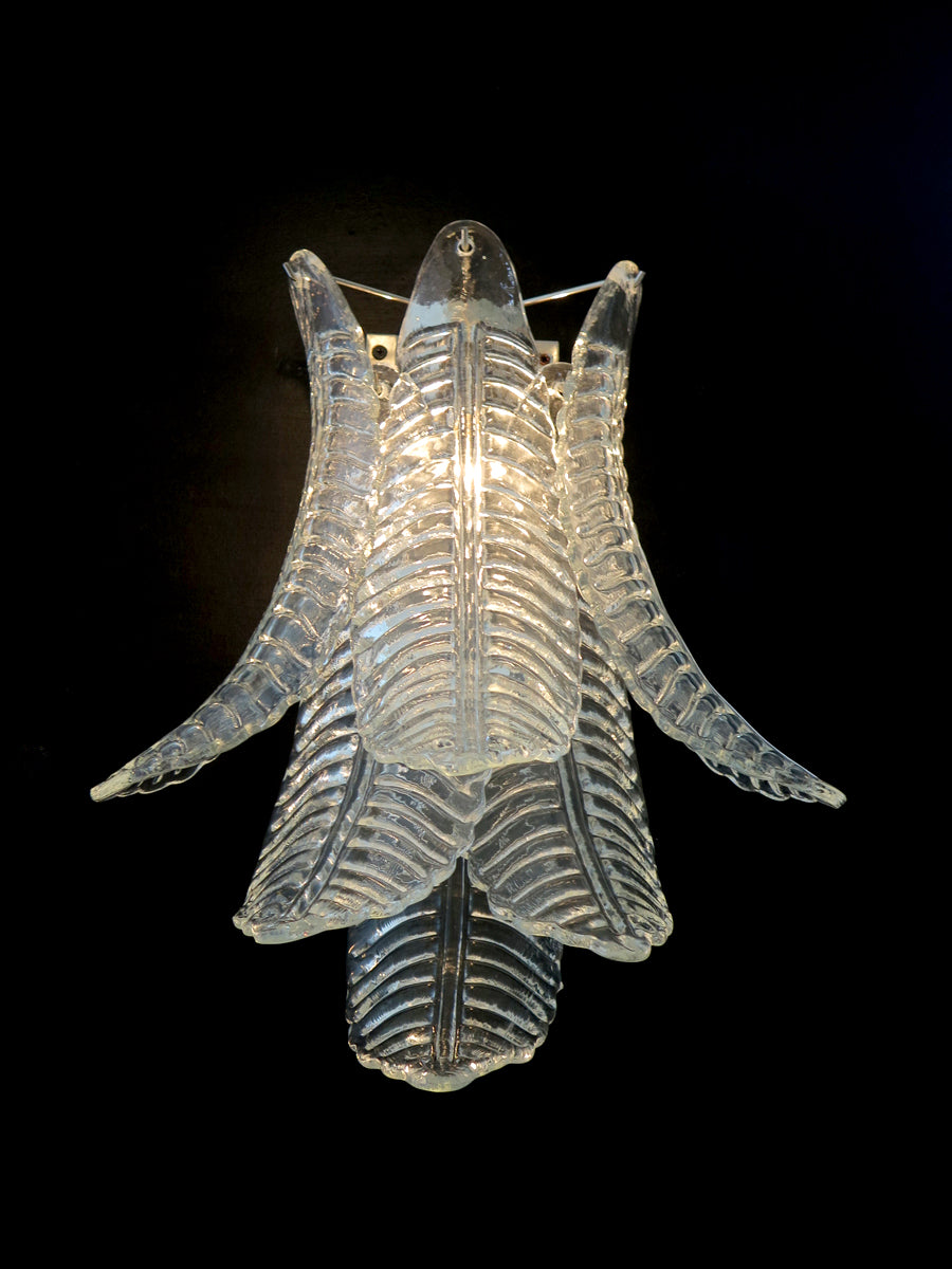 Murano Vegglampe – 6 Klare Felciglass – 2 stk – detalj 3 – Murano Classics