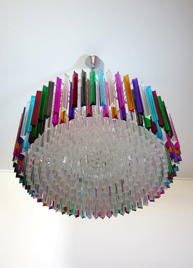 Murano Lysekrone – 391 Multifargede Prismeglass – Murano Classics