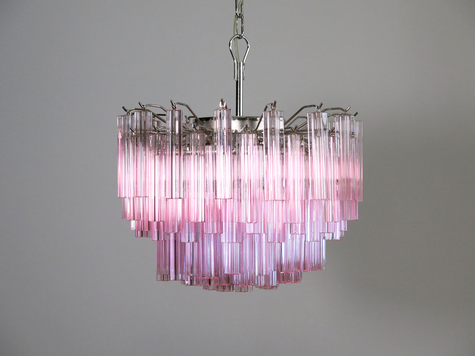 Murano Lysekrone – 107 Rosa Prismeglass – detalj 4 – Murano Classics