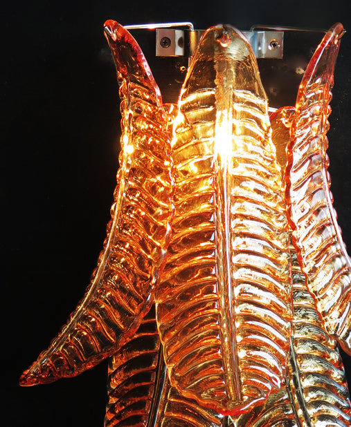 Murano Vegglampe – 6 Gule Felciglass – 2 stk – detalj 3 – Murano Classics