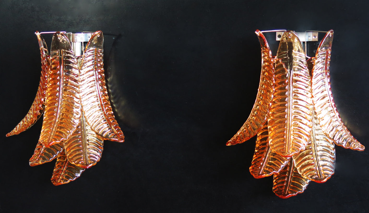 Murano Vegglampe – 6 Gule Felciglass – 2 stk – detalj 5 – Murano Classics