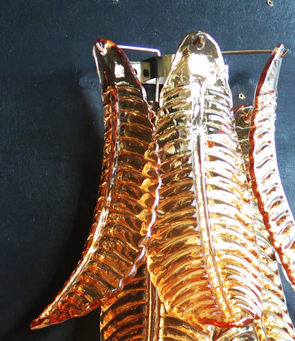 Murano Vegglampe – 6 Gule Felciglass – 2 stk – detalj 1 – Murano Classics