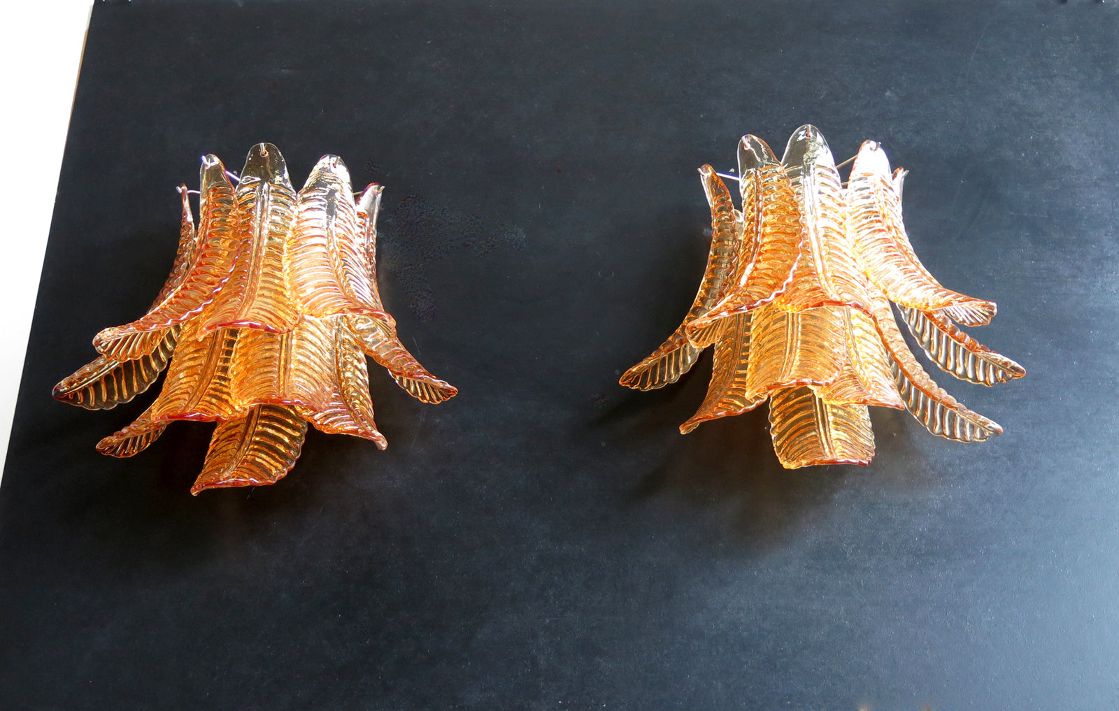 Murano Vegglampe – 10 Gule Felciglass – 2 stk – detalj 2 – Murano Classics