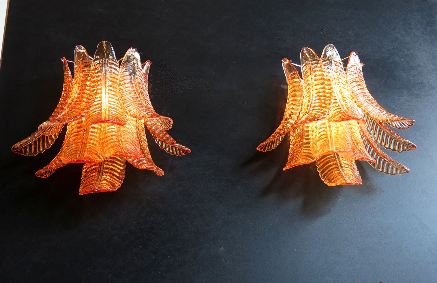 Murano Vegglampe – 10 Gule Felciglass – 2 stk – detalj 3 – Murano Classics