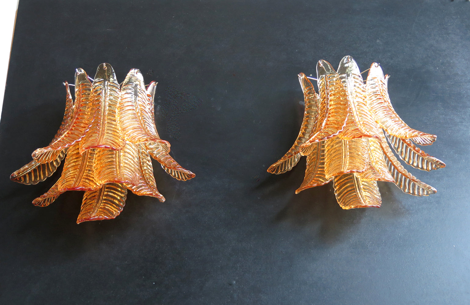 Murano Vegglampe – 10 Gule Felciglass – 2 stk – detalj 4 – Murano Classics