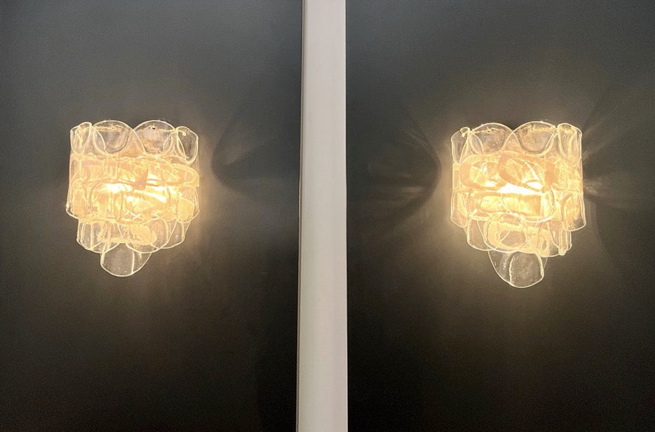Murano Vegglampe – 10 Hvite Crostoliglass – 2 stk – detalj 7 – Murano Classics