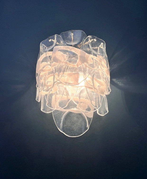 Murano Vegglampe – 10 Hvite Crostoliglass – 2 stk – detalj 5 – Murano Classics