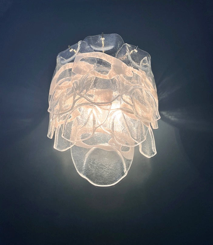 Murano Vegglampe – 10 Hvite Crostoliglass – 2 stk – detalj 2 – Murano Classics