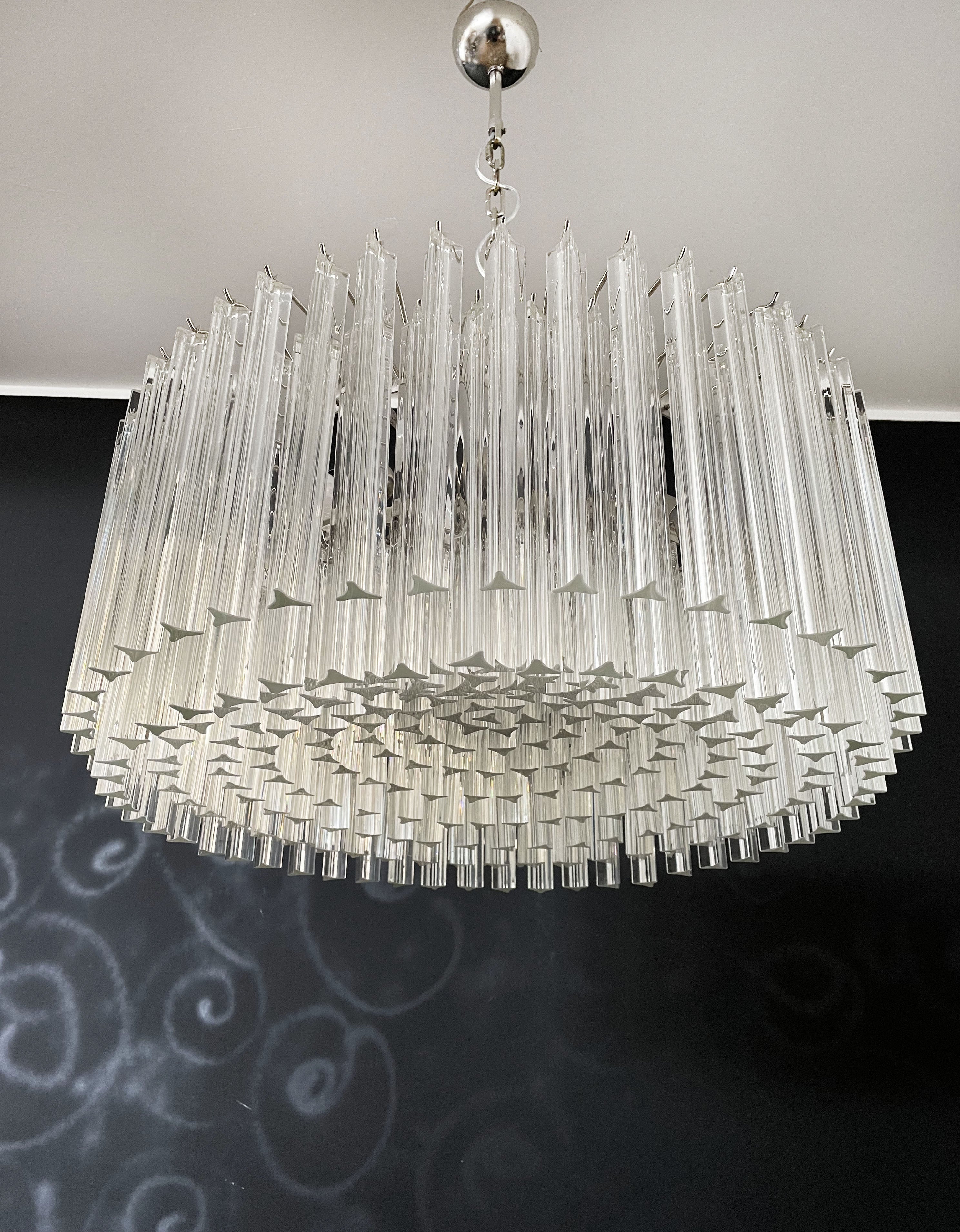 Murano Lysekrone – 265 Klare Prismeglass – detalj 2 – Murano Classics
