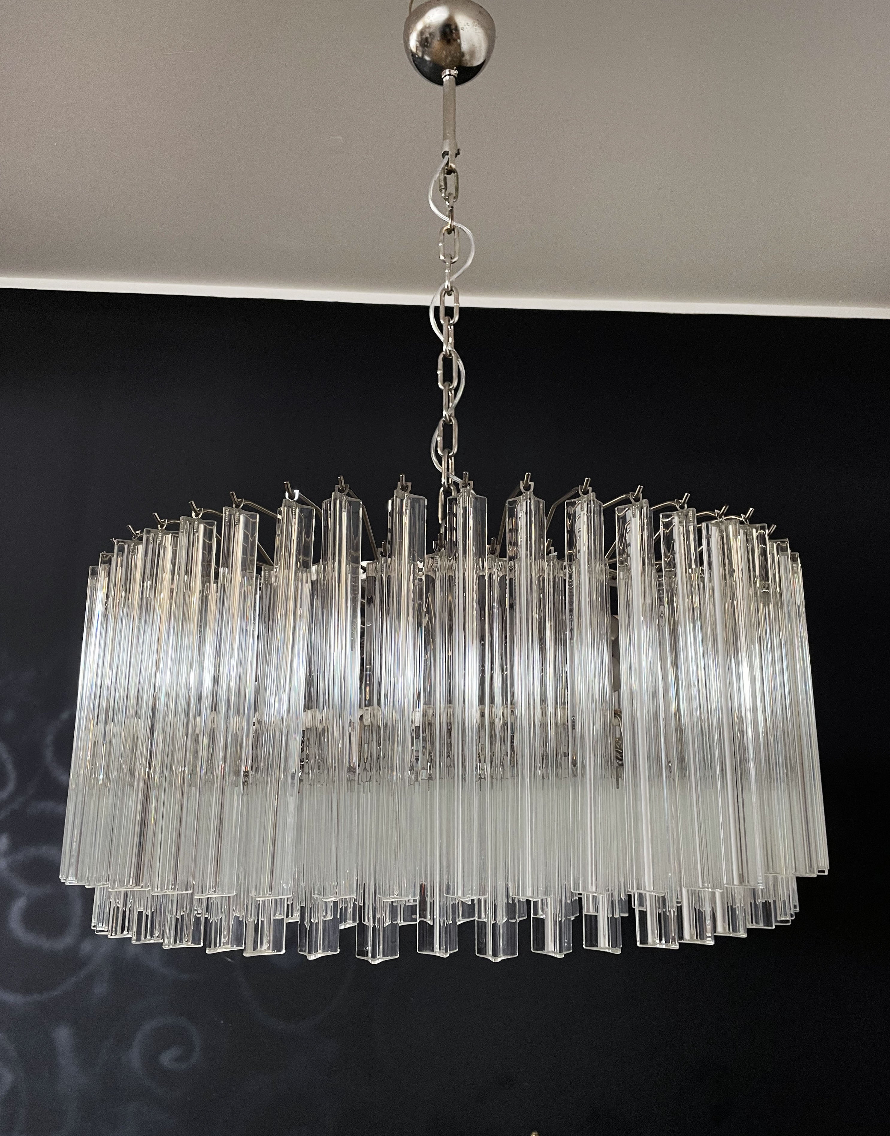 Murano Lysekrone – 265 Klare Prismeglass – Murano Classics