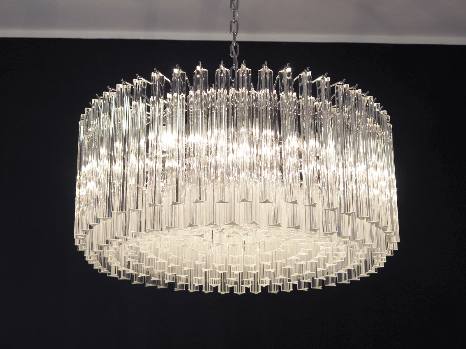 Murano Lysekrone – 265 Klare Prismeglass – detalj 8 – Murano Classics