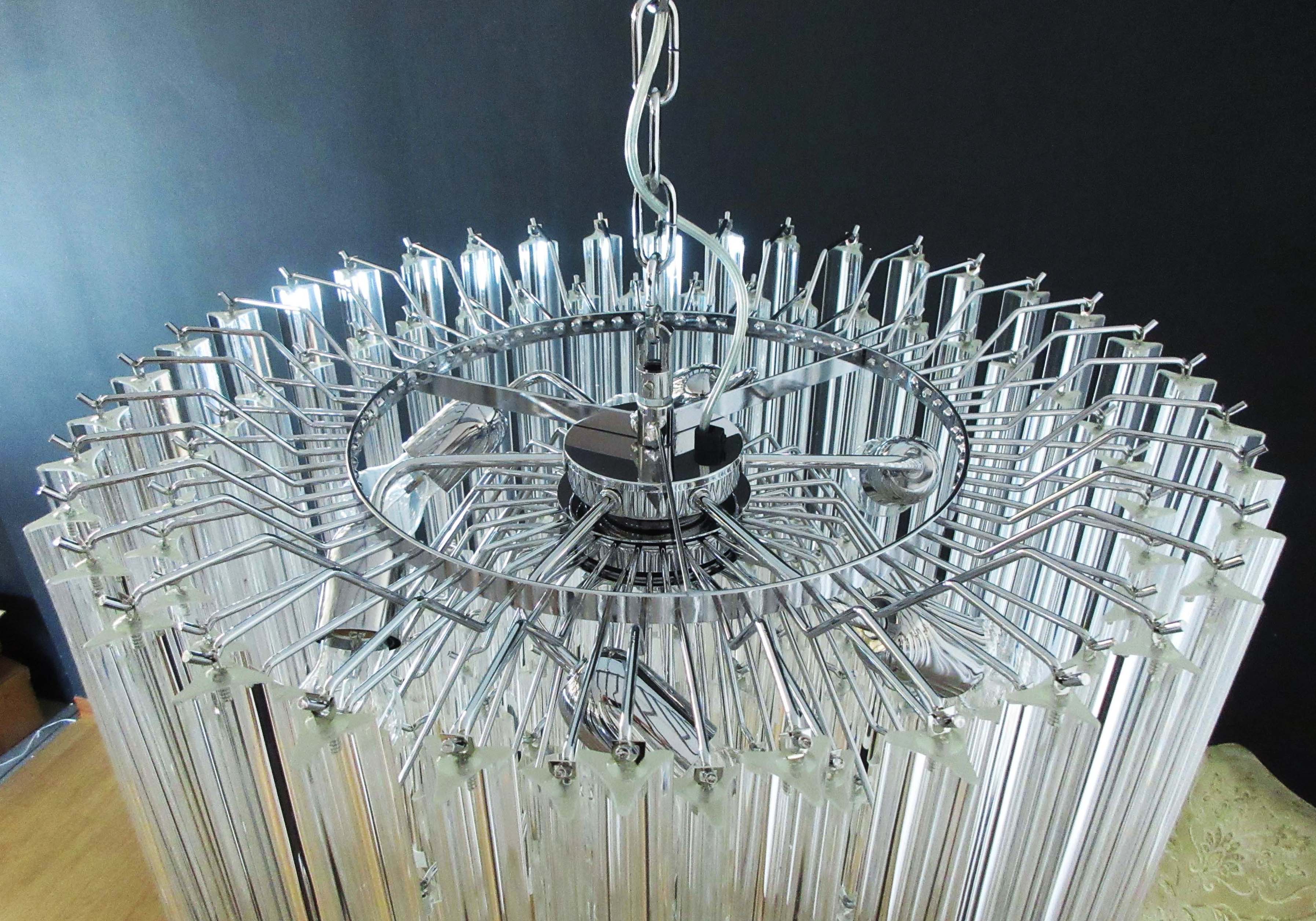 Murano Lysekrone – 163 Klare Prismeglass – detalj 3 – Murano Classics