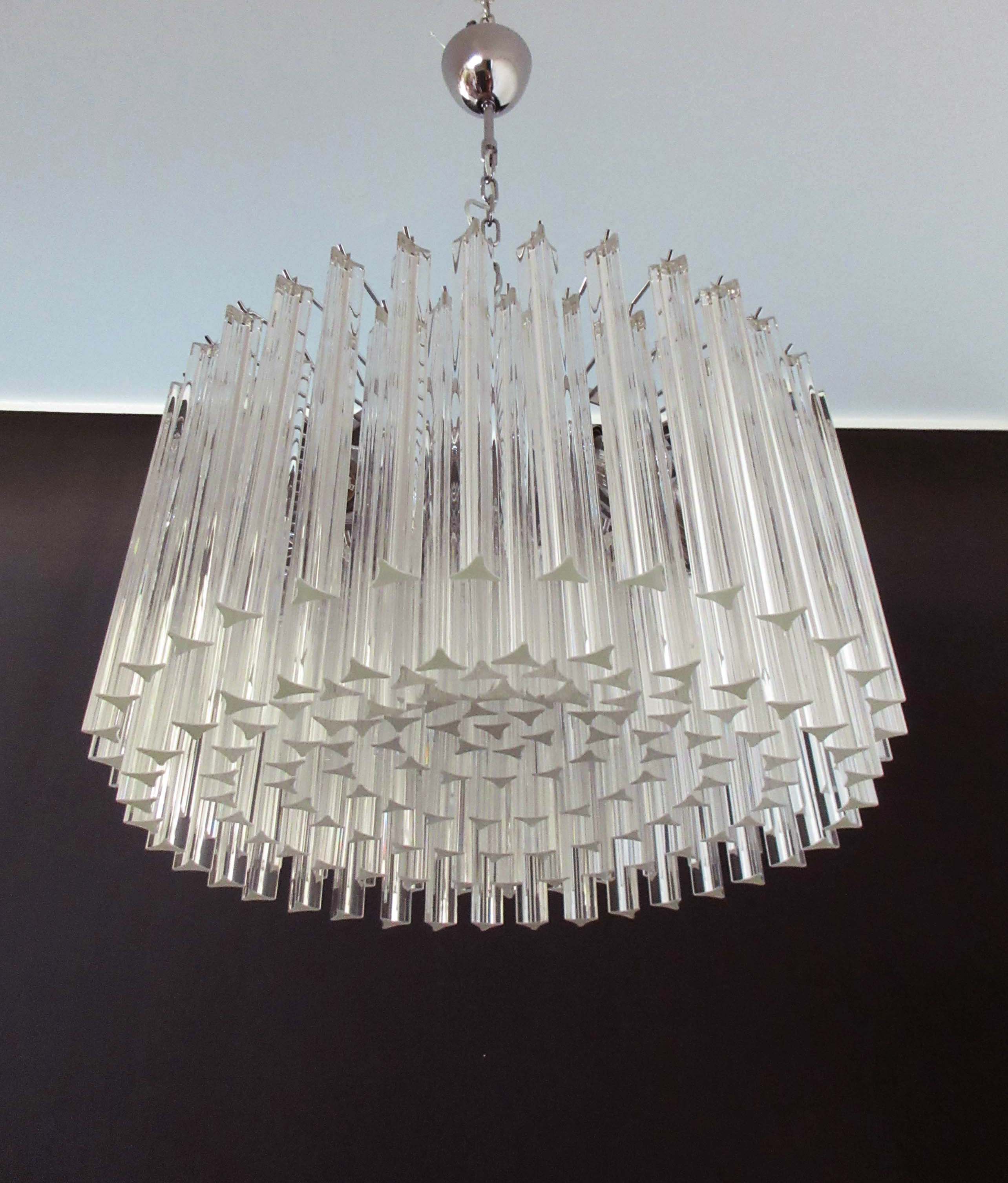Murano Lysekrone – 163 Klare Prismeglass – detalj 6 – Murano Classics