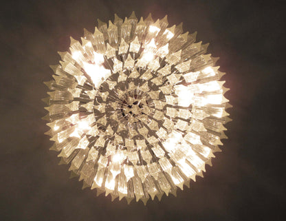 Murano Chandelier | 140 Clear polyhedral glass