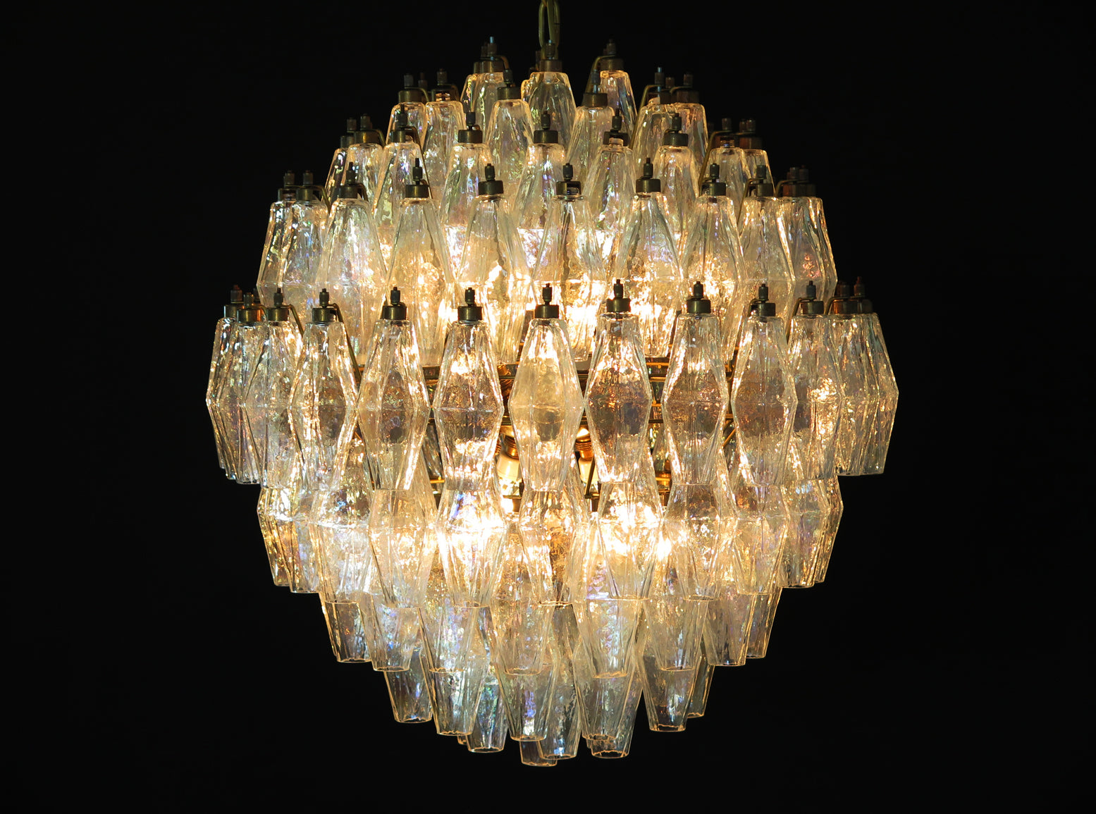 Murano Lysekrone – 140 Irisklare Poliedriglass – detalj 6 – Murano Classics