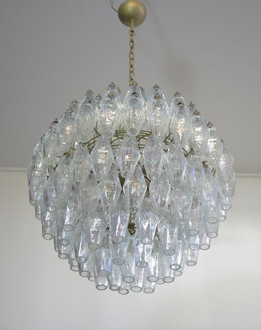 Murano Chandelier | 140 Iridescent Polyhedral glass