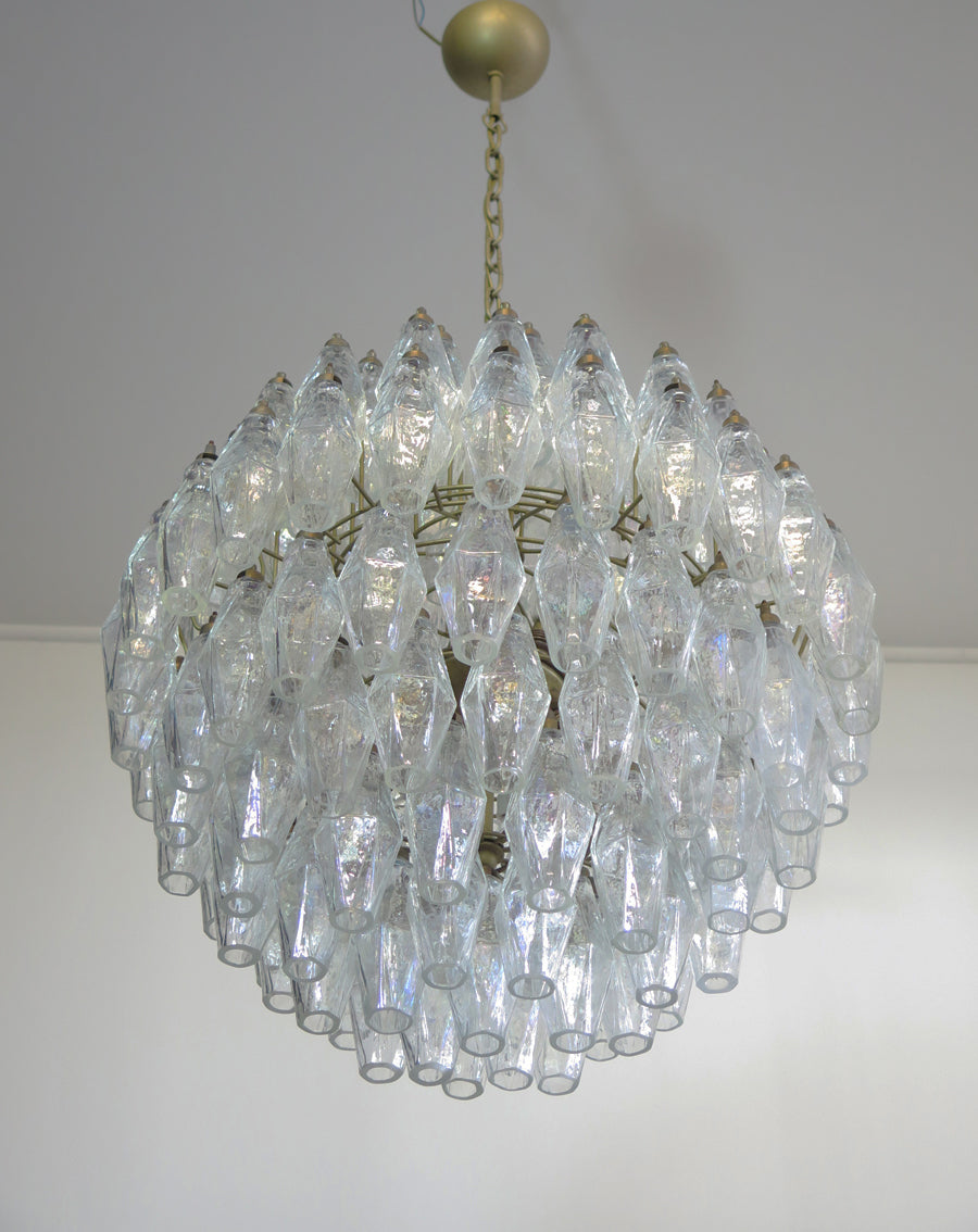 Murano Lysekrone – 140 Irisklare Poliedriglass – Murano Classics