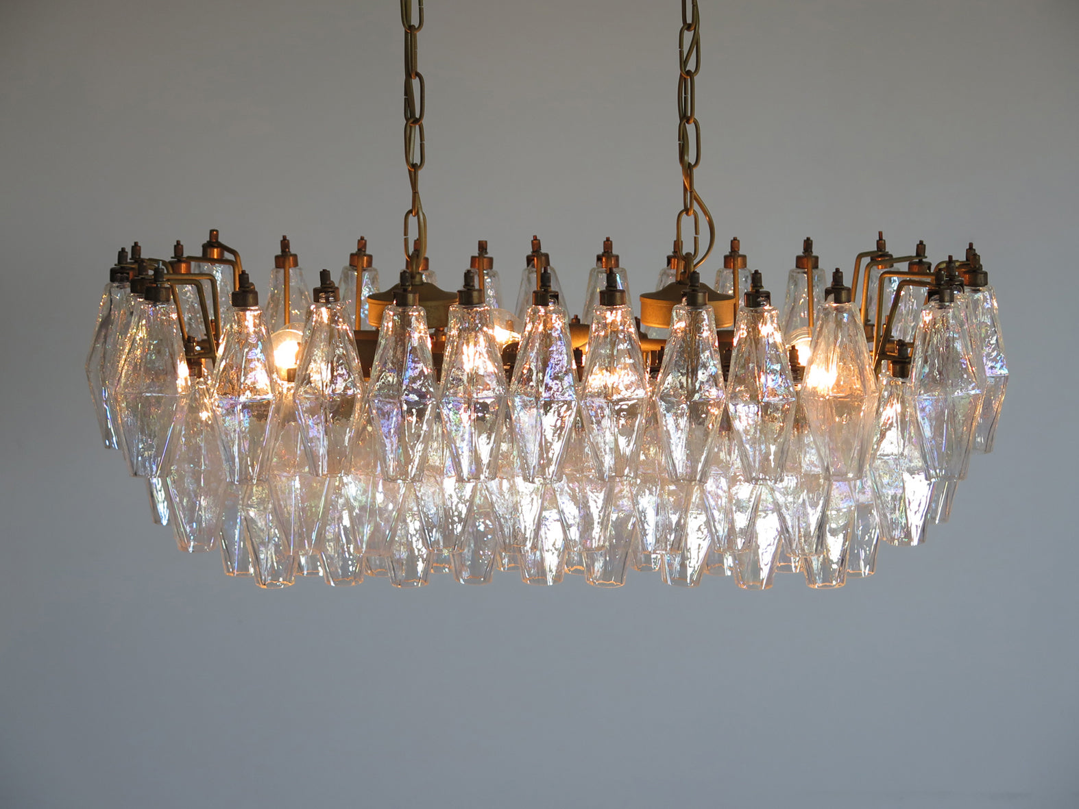 Murano Lysekrone – 84 Irisklare Poliedriglass – detalj 1 – Murano Classics